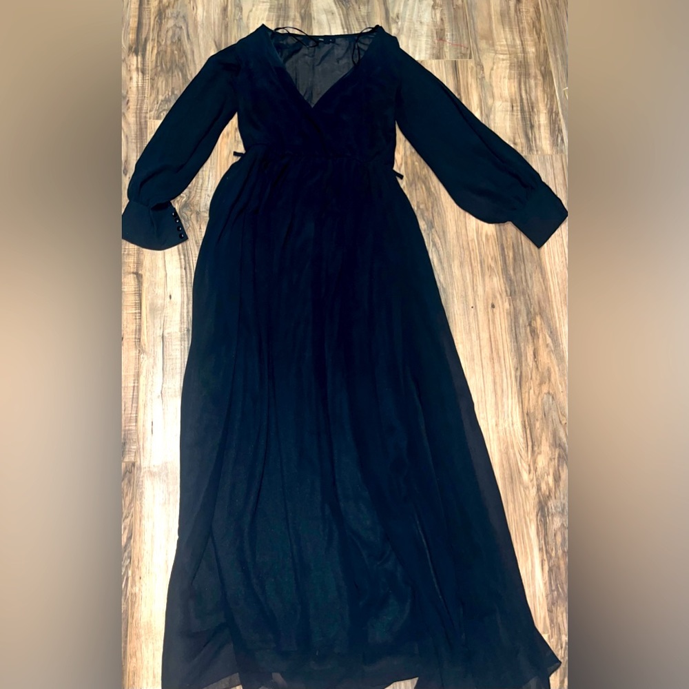 Miss Avenue Long Sleeve Black Dress